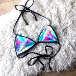 PINK Tropical Bikini Top